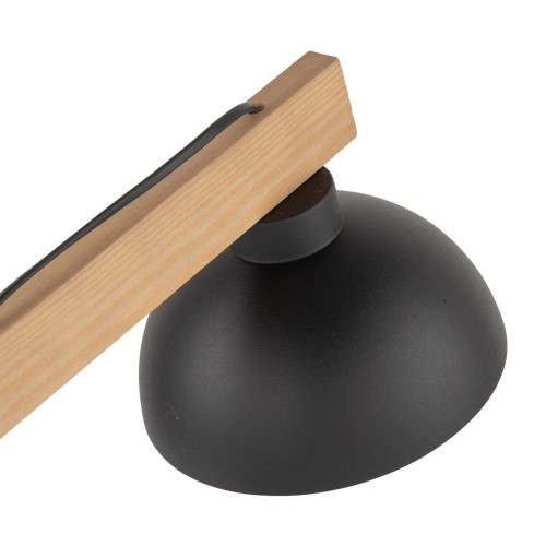 Lampka skandynawska industrialna loft retro drewniana klosz metalowy czarna drewniana TK Lighting Oslo 5346 1x15W E27