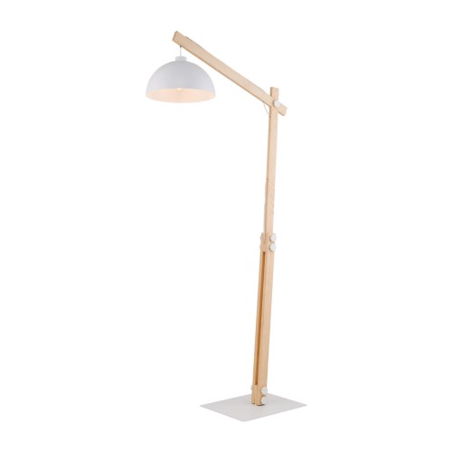 Tk Lighting Oslo 5592 lampa stojąca podłogowa 1x15W E27 biała drewniana