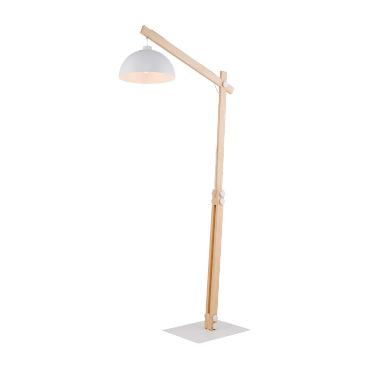 Tk Lighting Oslo 5592 lampa stojąca podłogowa 1x15W E27 biała drewniana