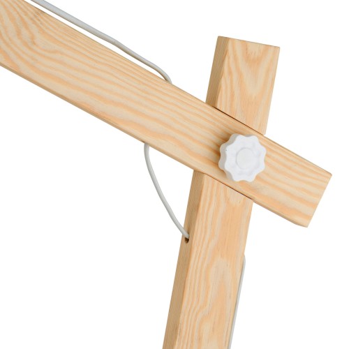 Tk Lighting Oslo 5592 lampa stojąca podłogowa 1x15W E27 biała drewniana