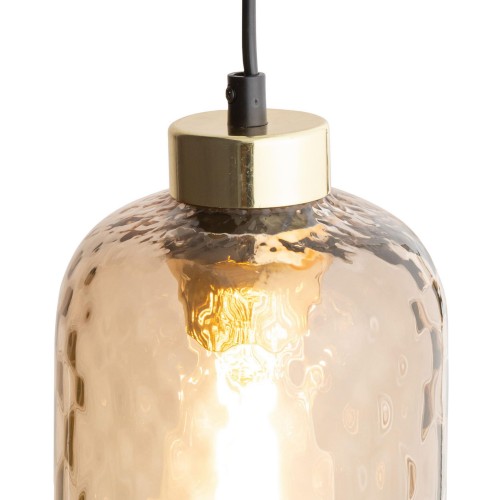 Lampa wisząca nowoczesna elegancka glamour loft klosz szklany bursztynowa czarna TK Lighting Pescara 4575 1x15W E27