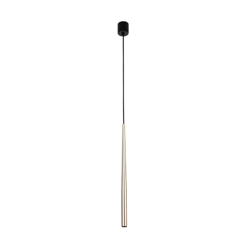 Lampa wisząca nowoczesna elegancka glamour sopel patyk rurka czarna złota TK Lighting Piano 10116 1x8W G9