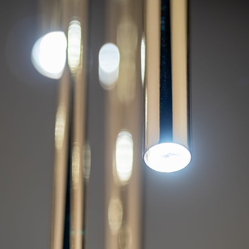 Lampa wisząca nowoczesna elegancka glamour sople patyk rurka czarna złota TK Lighting Piano 10118 10x8W G9