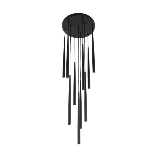 Lampa wisząca nowoczesna elegancka glamour sople patyk rurka czarna TK Lighting Piano 10114 10x8W G9