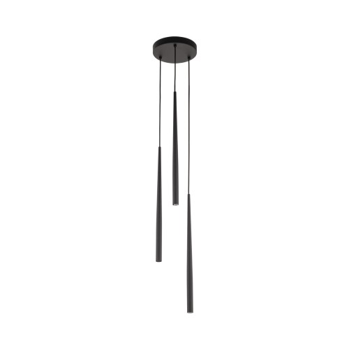 Lampa wisząca nowoczesna elegancka glamour sople patyk rurka czarna TK Lighting Piano 10113 3x8W G9
