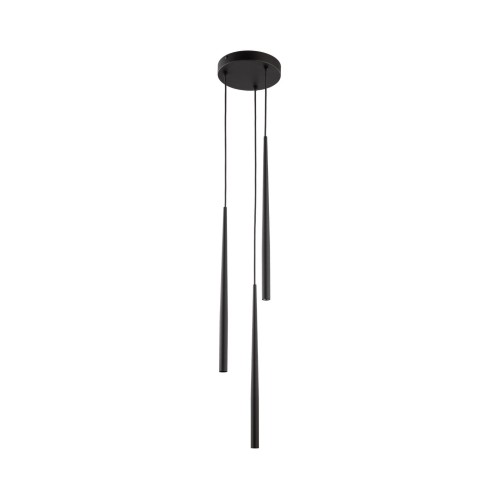 Lampa wisząca nowoczesna elegancka glamour sople patyk rurka czarna TK Lighting Piano 10113 3x8W G9