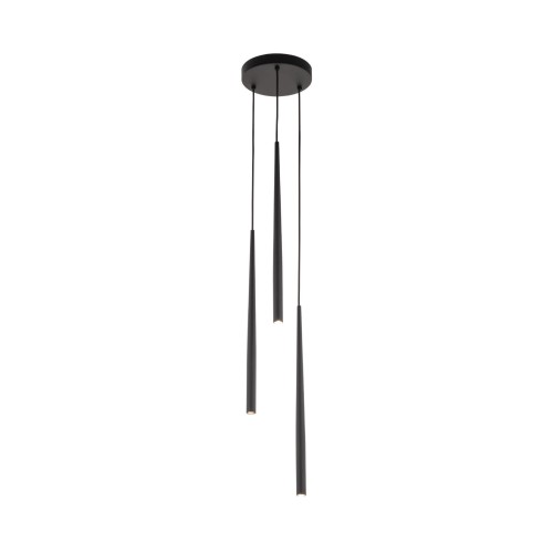 Lampa wisząca nowoczesna elegancka glamour sople patyk rurka czarna TK Lighting Piano 10113 3x8W G9