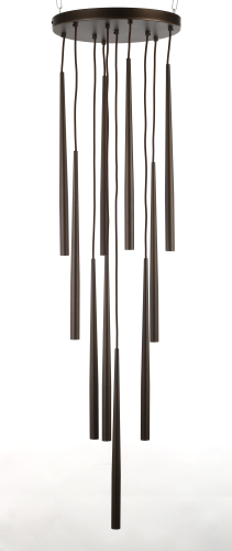 Lampa wisząca nowoczesna elegancka glamour sople patyk rurka brązowa TK Lighting Piano 10110 10x8W G9