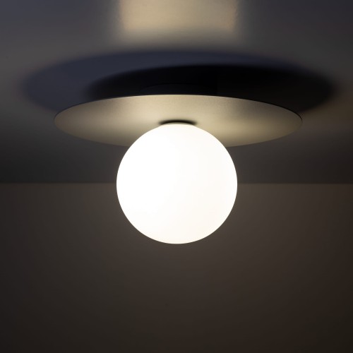 Kinkiet nowoczesny skandynawski klosz szklany kula szary biały TK Lighting Pixi 10232 1x8W G9