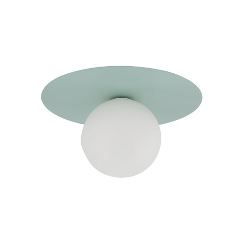 Kinkiet nowoczesny skandynawski klosz szklany kula miętowy biały TK Lighting Pixi 10229 1x8W G9