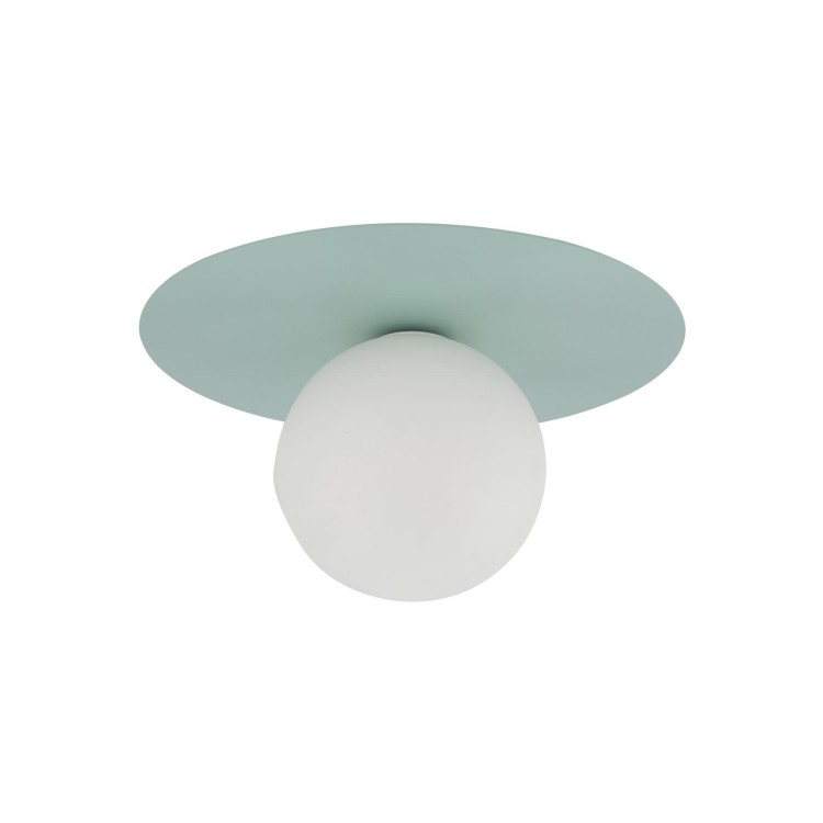 Kinkiet nowoczesny skandynawski klosz szklany kula miętowy biały TK Lighting Pixi 10229 1x8W G9