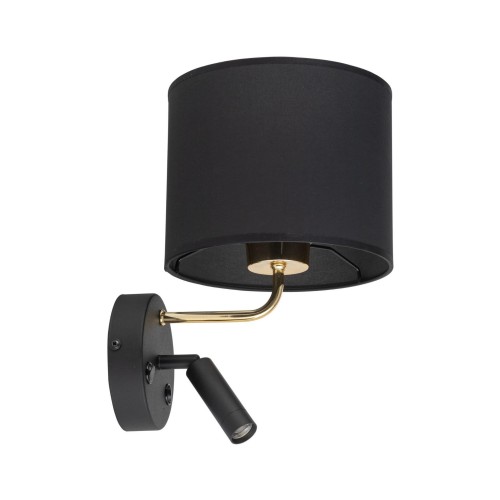 Kinkiet lampa ścienna do czytania z włącznikiem nowoczesny elegancki klosz metalowy tuba rurka czarny TK Lighting Enzo 4234 1x6W G9