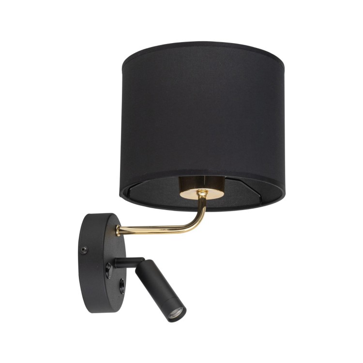 Kinkiet lampa ścienna do czytania z włącznikiem nowoczesny elegancki klosz metalowy tuba rurka czarny TK Lighting Enzo 4234 1x6W G9