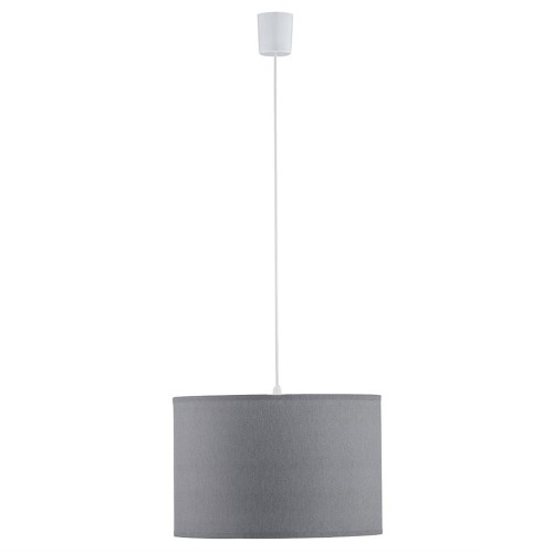 Lampa wisząca nowoczesna klasyczna loft abażur materiałowy szara biała TK Lighting Rondo 3463 3x15W E27