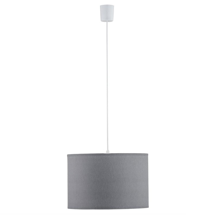Lampa wisząca nowoczesna klasyczna loft abażur materiałowy szara biała TK Lighting Rondo 3463 3x15W E27