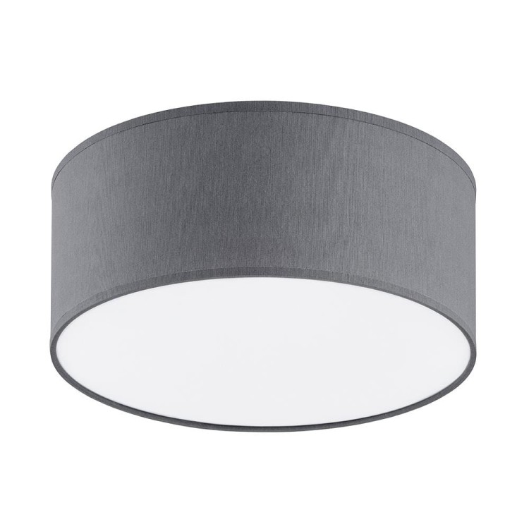 Plafon okrągły z abażurem TK Lighting Rondo 500 3333 lampa sufitowa 3x15W E27 szary biały