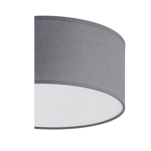 Plafon okrągły z abażurem TK Lighting Rondo 500 3333 lampa sufitowa 3x15W E27 szary biały