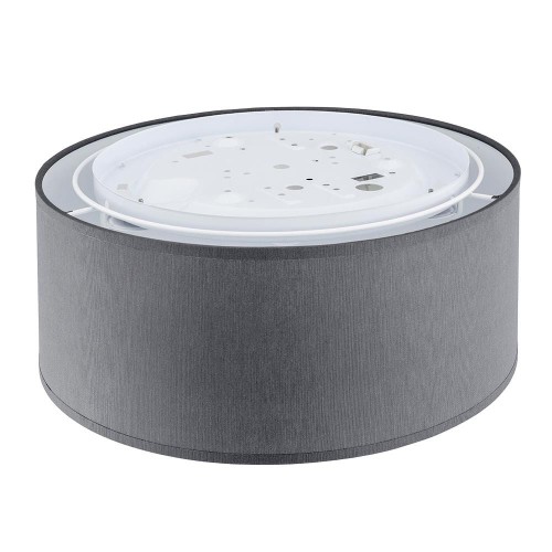 Plafon okrągły z abażurem TK Lighting Rondo 500 3333 lampa sufitowa 3x15W E27 szary biały