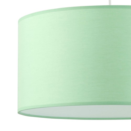 Lampa wisząca nowoczesna klasyczna loft abażur materiałowy mietowy biała TK Lighting Rondo 3233 1x15W E27