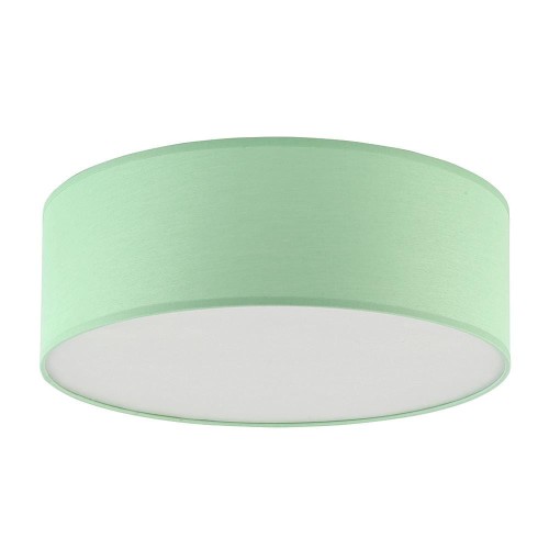 Lampa plafon nowoczesna klasyczna loft abażur materiałowy mietowy biała TK Lighting Rondo 3230 1x15W E28