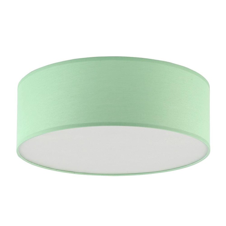 Lampa plafon nowoczesna klasyczna loft abażur materiałowy mietowy biała TK Lighting Rondo 3230 1x15W E28