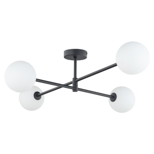 Tk Lighting Sarius 4735 plafon lampa sufitowa 4x6W G9 czarny biały