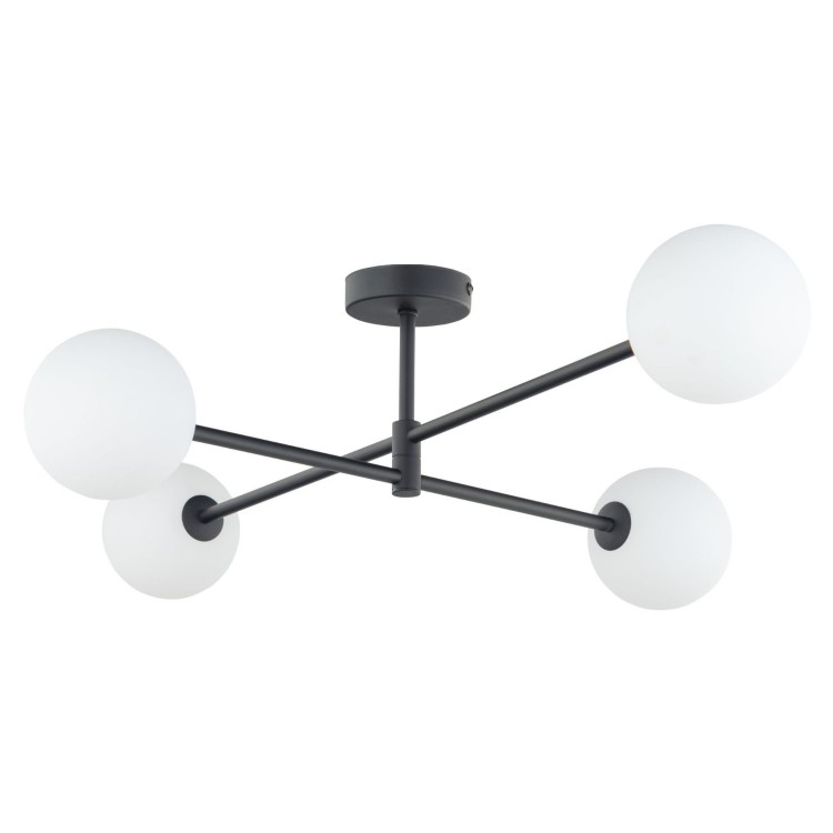 Tk Lighting Sarius 4735 plafon lampa sufitowa 4x6W G9 czarny biały