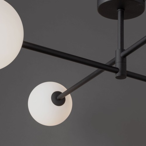 Tk Lighting Sarius 4735 plafon lampa sufitowa 4x6W G9 czarny biały