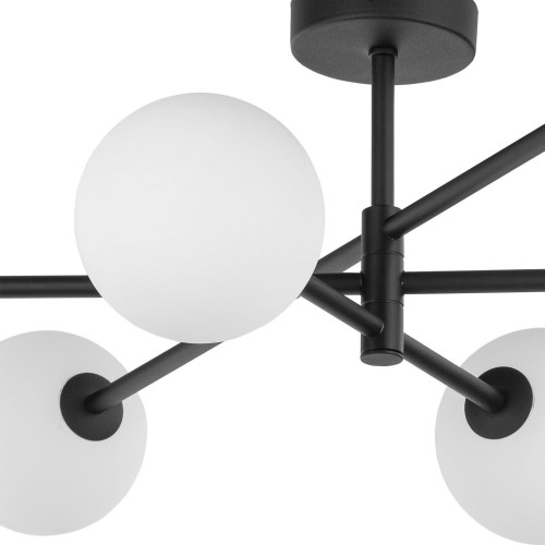 Tk Lighting Sarius 4734 plafon lampa sufitowa 6x6W G9 czarny biały