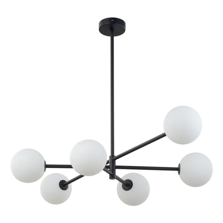 Tk Lighting Sarius 4732 lampa wisząca 6x6W G9 czarna biała