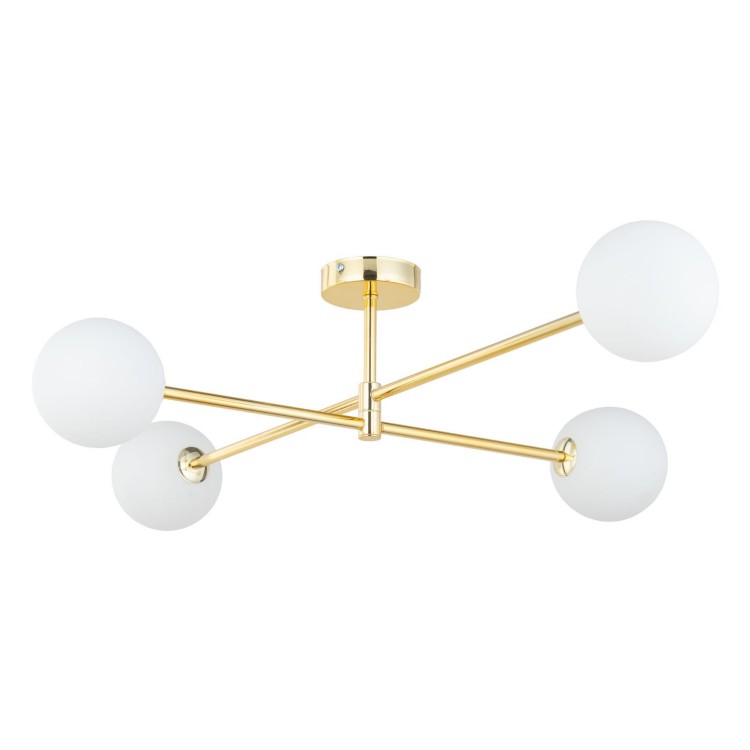 TK Lighting Sarius Gold 4738 plafon lampa sufitowa 4x6W G9 złota biała