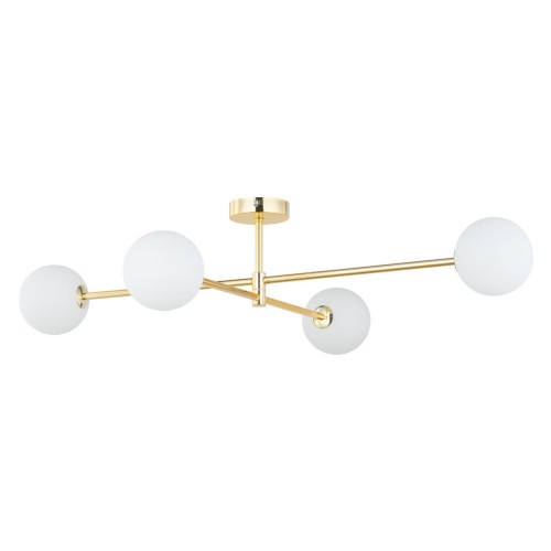 TK Lighting Sarius Gold 4738 plafon lampa sufitowa 4x6W G9 złota biała