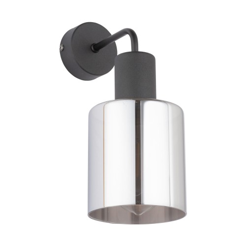 Kinkiet nowoczesny elegancki glamour loft industrialny klosz szklany czarny grafitowy TK Lighting Sierra 6652 1x15W E27