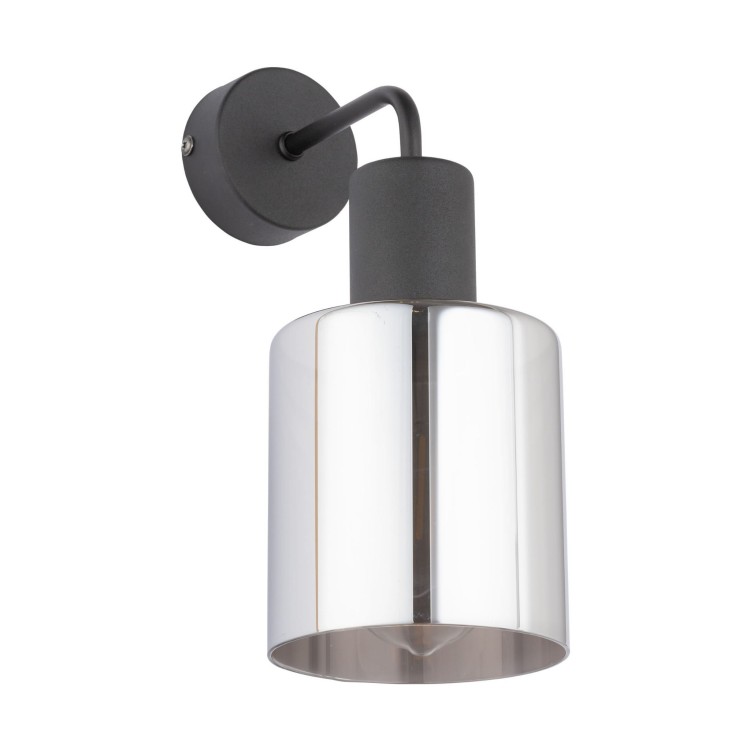 Kinkiet nowoczesny elegancki glamour loft industrialny klosz szklany czarny grafitowy TK Lighting Sierra 6652 1x15W E27