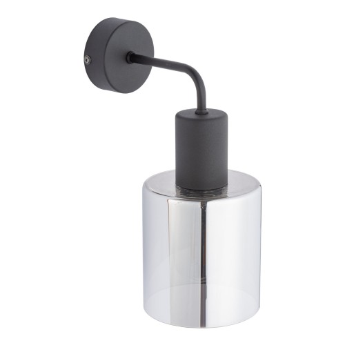 Kinkiet nowoczesny elegancki glamour loft industrialny klosz szklany czarny grafitowy TK Lighting Sierra 6652 1x15W E27