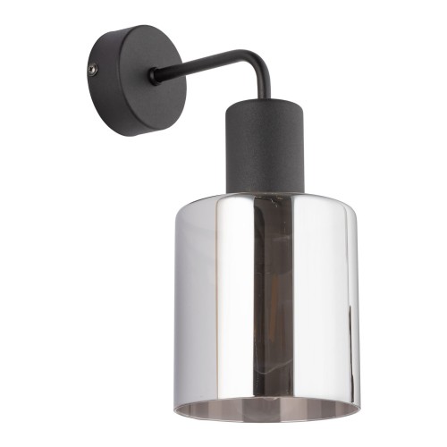 Kinkiet nowoczesny elegancki glamour loft industrialny klosz szklany czarny grafitowy TK Lighting Sierra 6652 1x15W E27