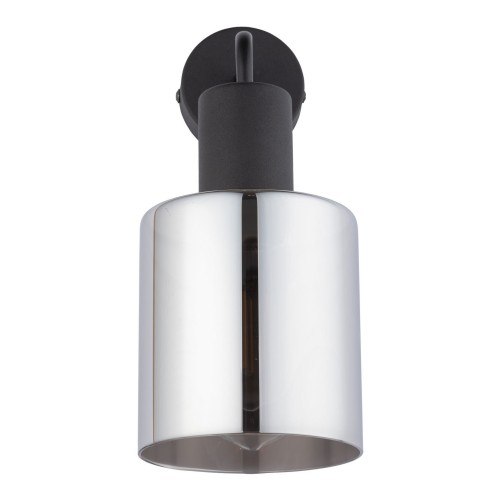 Kinkiet nowoczesny elegancki glamour loft industrialny klosz szklany czarny grafitowy TK Lighting Sierra 6652 1x15W E27