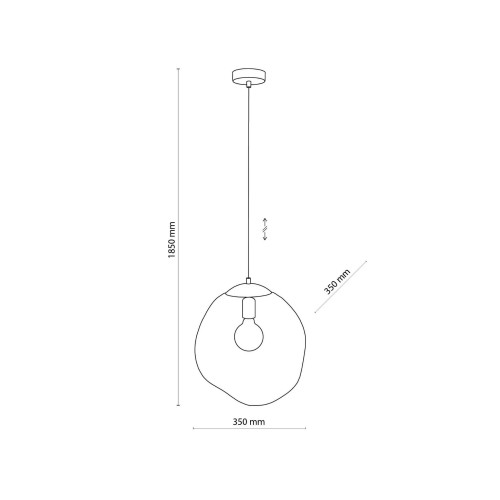TK Lighting Sol 4262 Lampa wisząca 1x60W E27 transparentny chrom