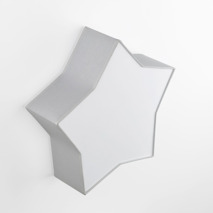 Plafon nowoczesny skandynawski dziecięcy gwiazda szary biały TK Lighting Star 6972 2x15W E27