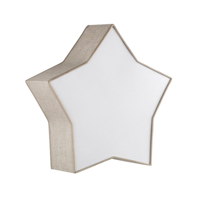 Plafon nowoczesny skandynawski dziecięcy gwiazda lniany biały TK Lighting Star 5958 2x15W E27