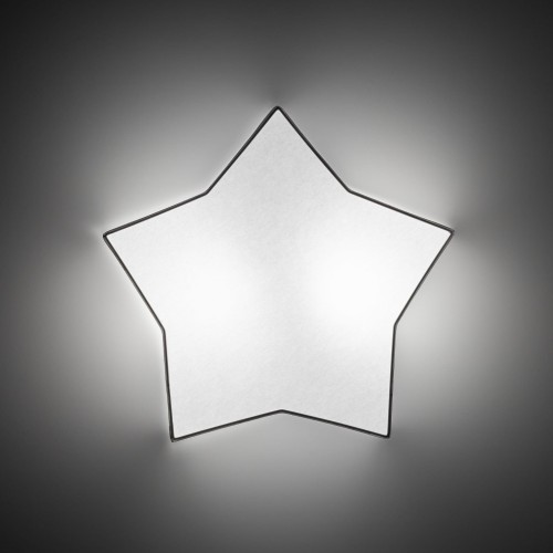 Plafon nowoczesny skandynawski dziecięcy gwiazda lniany biały TK Lighting Star 5958 2x15W E27