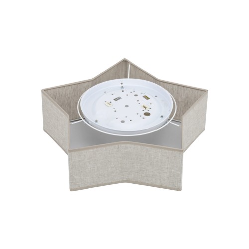 Plafon nowoczesny skandynawski dziecięcy gwiazda lniany biały TK Lighting Star 5958 2x15W E27