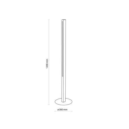 Lampa podłogowa nowoczesna skandynawska boho loft słupek drewniany orzech czarna TK Lighting Teo 1410 1x36W LED 3000K