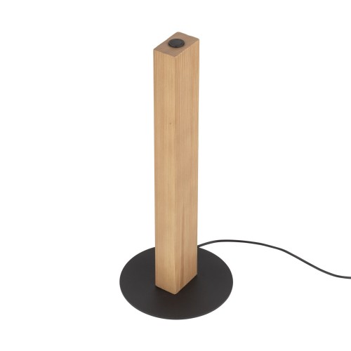 Lampka nowoczesna loft boho skandynawska słupek belka drewniana czarna TK Lighting Teo 1412 1x6W LED 3000K 906 lm