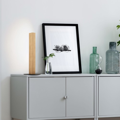 Lampka nowoczesna loft boho skandynawska słupek belka drewniana czarna TK Lighting Teo 1412 1x6W LED 3000K 906 lm