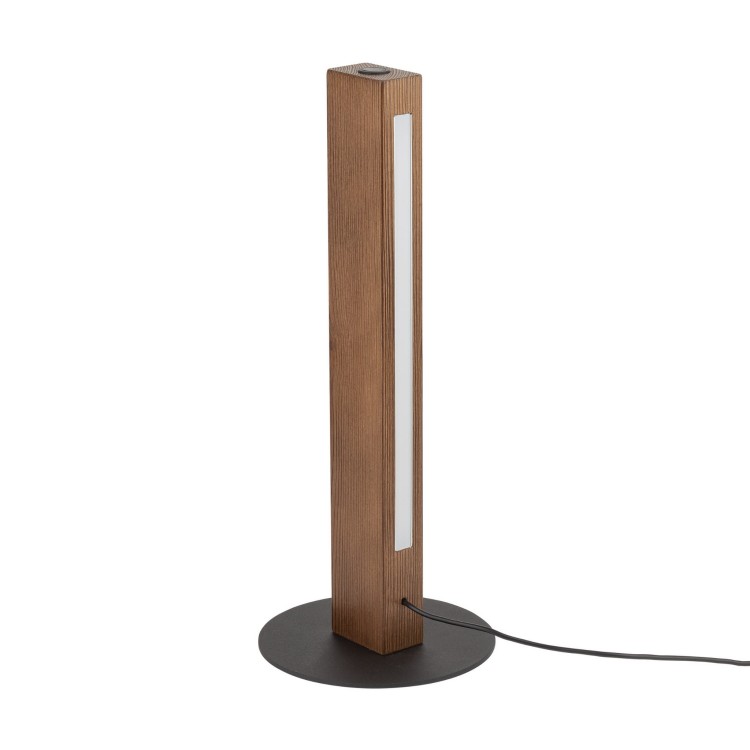 Lampka nowoczesna loft boho skandynawska słupek belka orzech czarna TK Lighting Teo 1411 1x6W LED 3000K 906 lm
