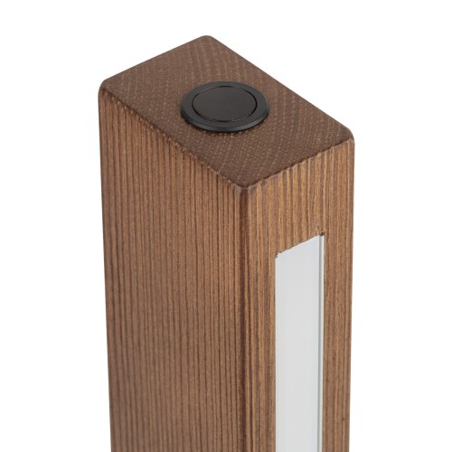 Lampka nowoczesna loft boho skandynawska słupek belka orzech czarna TK Lighting Teo 1411 1x6W LED 3000K 906 lm