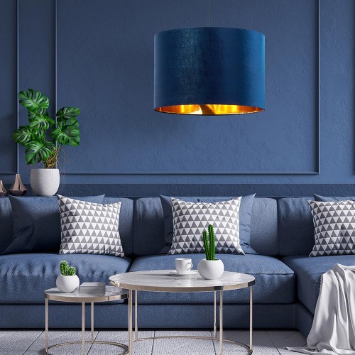 TK Lighting Tercino 6172 lampa wisząca 1x15W E27 niebieska złota