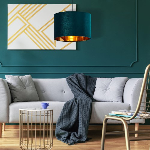 Tk Lighting Tercino 6170 lampa wisząca 3x60W E27 zielona złota