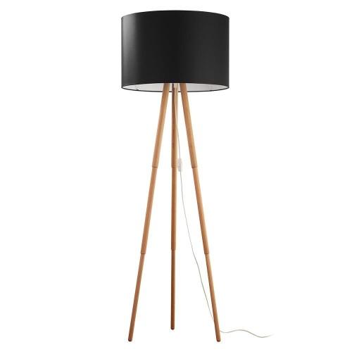 TK LIGHTING TOKYO LAMPA PODŁOGOWA 1-PUNKTOWA tuba sosna czarny 5286 E27 1X15W